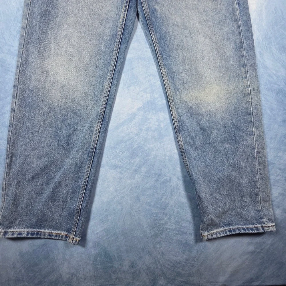 Banana Republic Mens Mid-Rise Loose Stovepipe Jeans Light Wash Denim 28